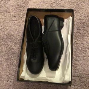 Tap shoes never worn! Black size 9 lace up